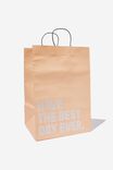 Get Stuffed Gift Bag - Large, HAVE THE BEST DAY EVER PEACH WHITE - alternate image 1