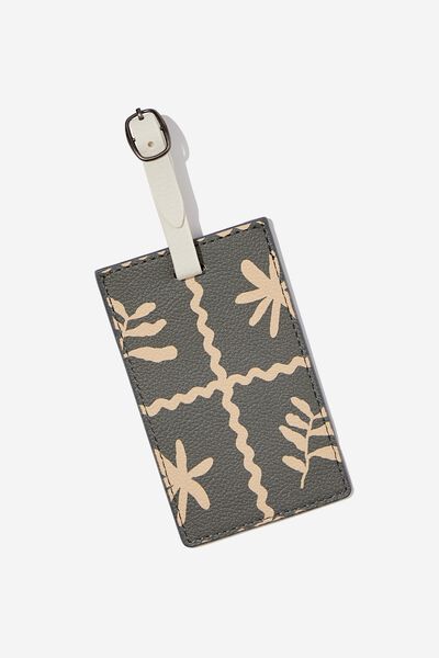 Off The Grid Luggage Tag, RIC RAC TILE / WELSH SLATE