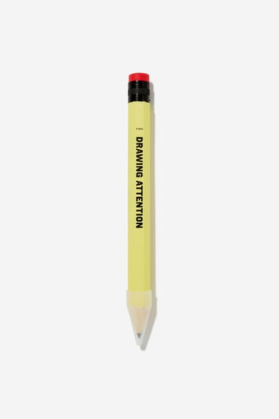 Giant Pencil, DRAWING ATTENTION BUTTER YELLOW