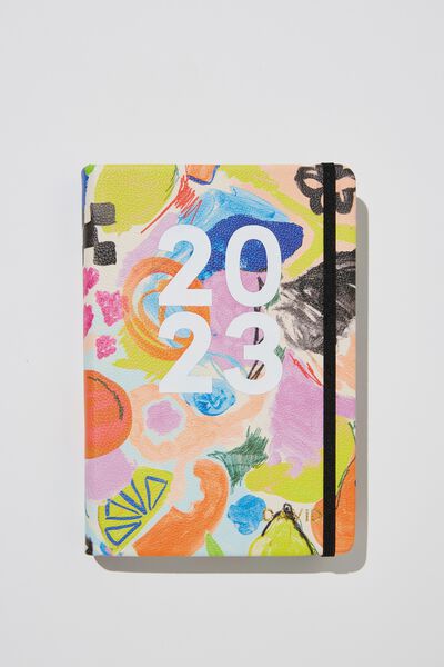 Personalised 2023 A5 Daily Buffalo Diary, ABSTRACT FRUIT