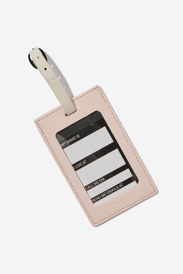 Off The Grid Luggage Tag, C U LATERS/WHISPER PINK