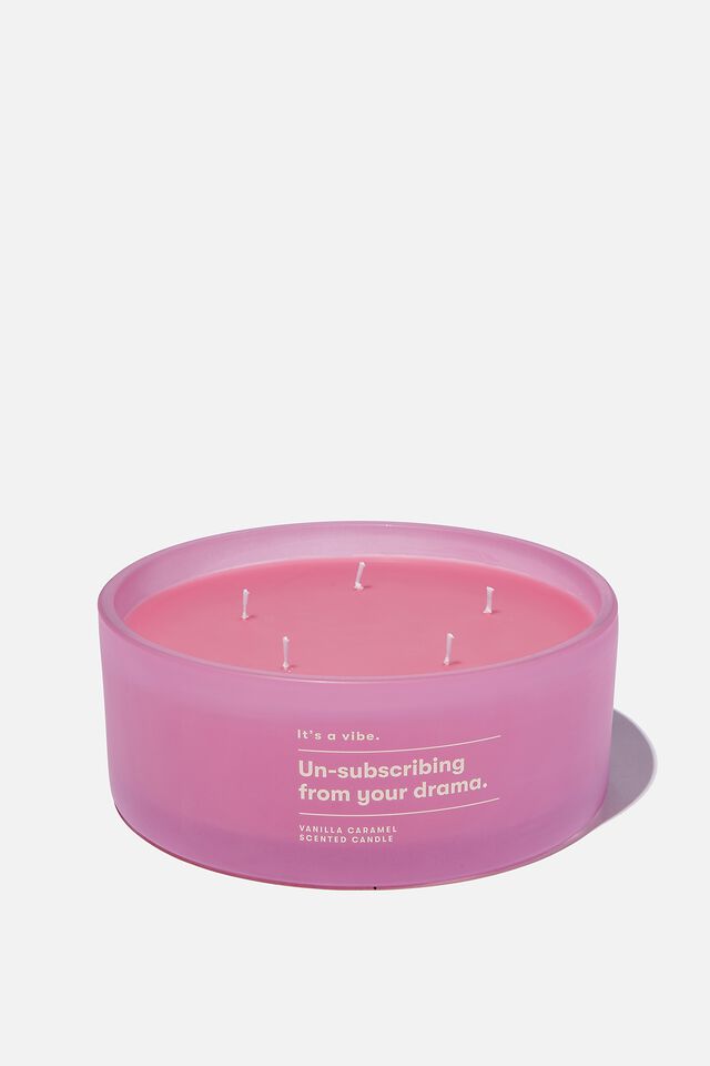 Big Vibes Candle, POP PINK UNSUBSCRIBING FROM YOUR DRAMA