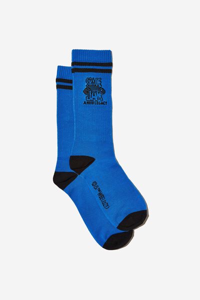 Socks, LCN WB BLUE SPACE JAM LOGO