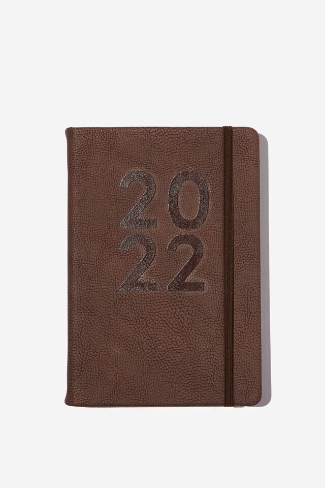 2022 A5 Daily Buffalo Diary, BLUNT BROWN