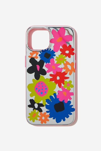 Graphic Phone Case Iphone 13-14, AS TXJ REFLECTIVE FLORAL