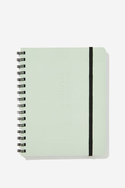 Small Everyday Notebook, SMOKE GREEN DEBOSSED