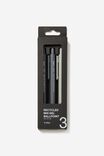 Gel Ballpoint 3Pk Recycled Mix, BLACK AND GREYS - alternate image 2