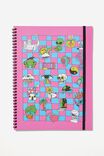 A4 Spinout Notebook, WARP ICON CHECKERBOARD PINK! - alternate image 1