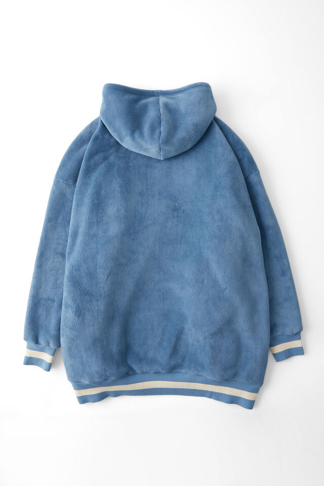 Slounge Around Oversized Hoodie, FERMEZ LA MERCI BLUE SHADOW USA