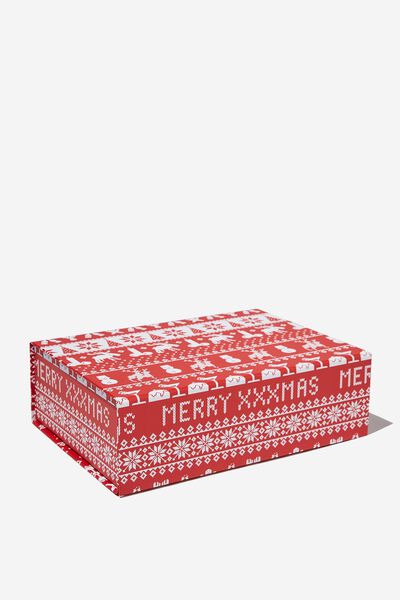 Flat Pack Box Medium, MERRY CHRISTMAS FAIRISLE!