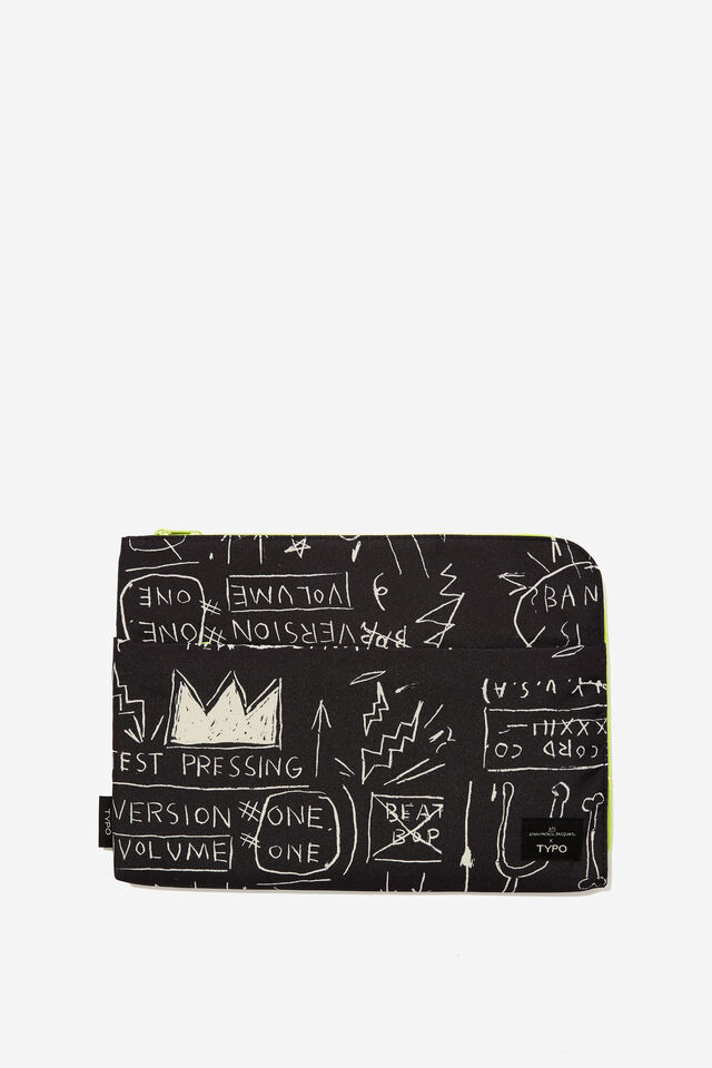 Basquiat Urban 13 Inch Laptop Case, LCN BSQ BEAT POP/ BLACK