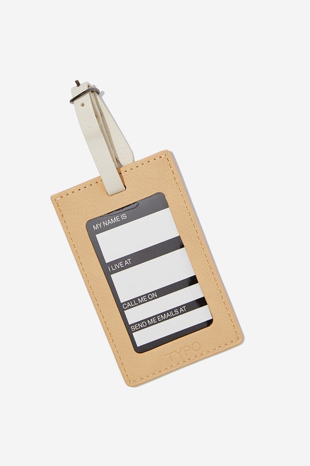 Off The Grid Luggage Tag, SPOTS / LATTE