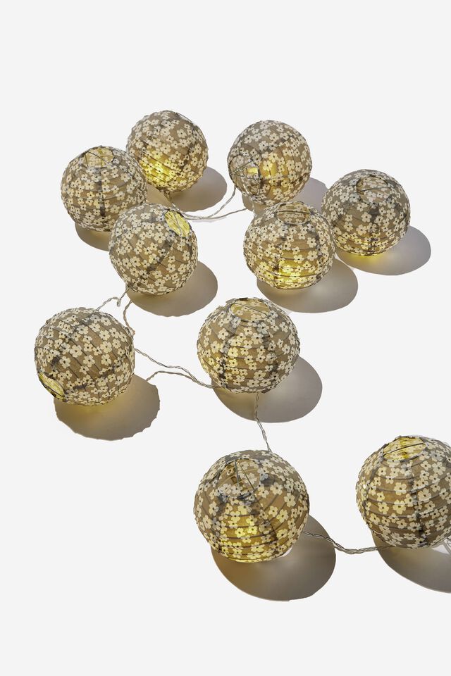 Usb Vibe String Lights, COOL GREY MEADOW DITSY
