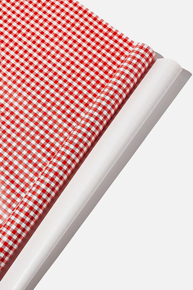 Roll Wrapping Paper, RED GINGHAM SMALL