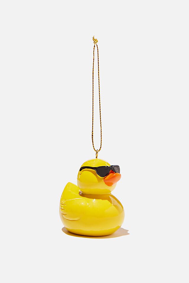Resin Christmas Ornament, COOL RUBBER DUCKY