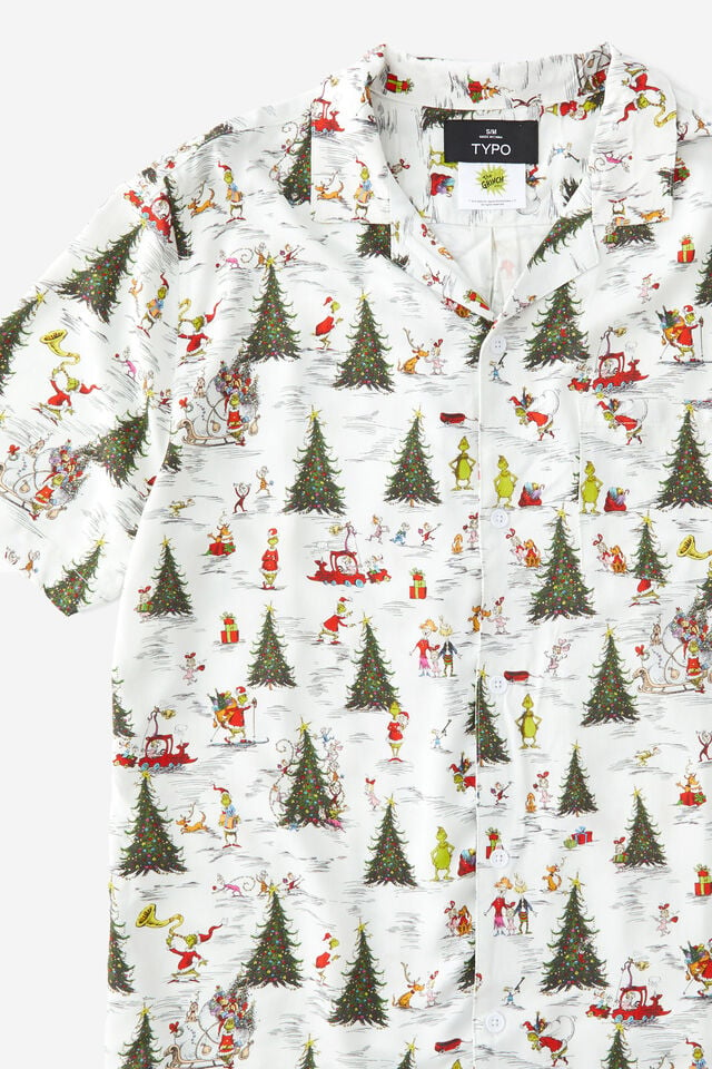 The Grinch Christmas Party Shirt, LCN DRS GRINCH JAGGERED TREES