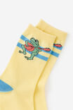 Mid Crew Socks, FROG PLAYING A UKULELE YELLOW - example image 2