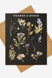 Thank You Card, THANKS A BUNCH DARK WILDFLOWERS - alternate image 1