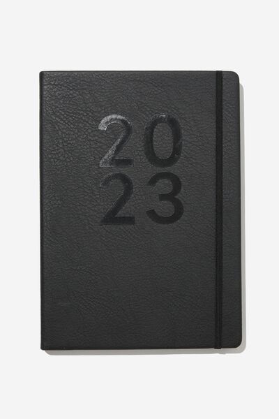 2023 A4 Weekly Buffalo Diary, JET BLACK