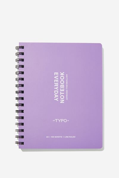 A5 Everyday Notebook, POST IT PURPLE