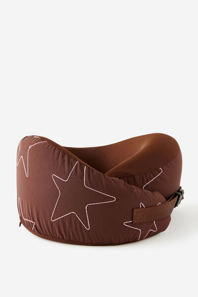 Wrap Around Travel Pillow, ESPRESSO STAR