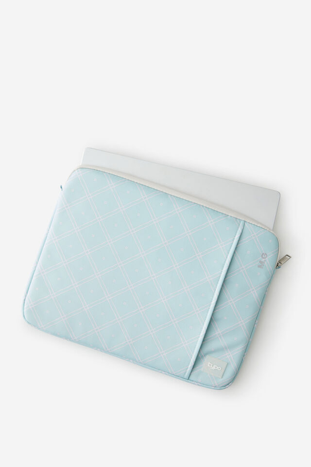 Personalised Mode 16 Inch Laptop Case, MINTY GRID