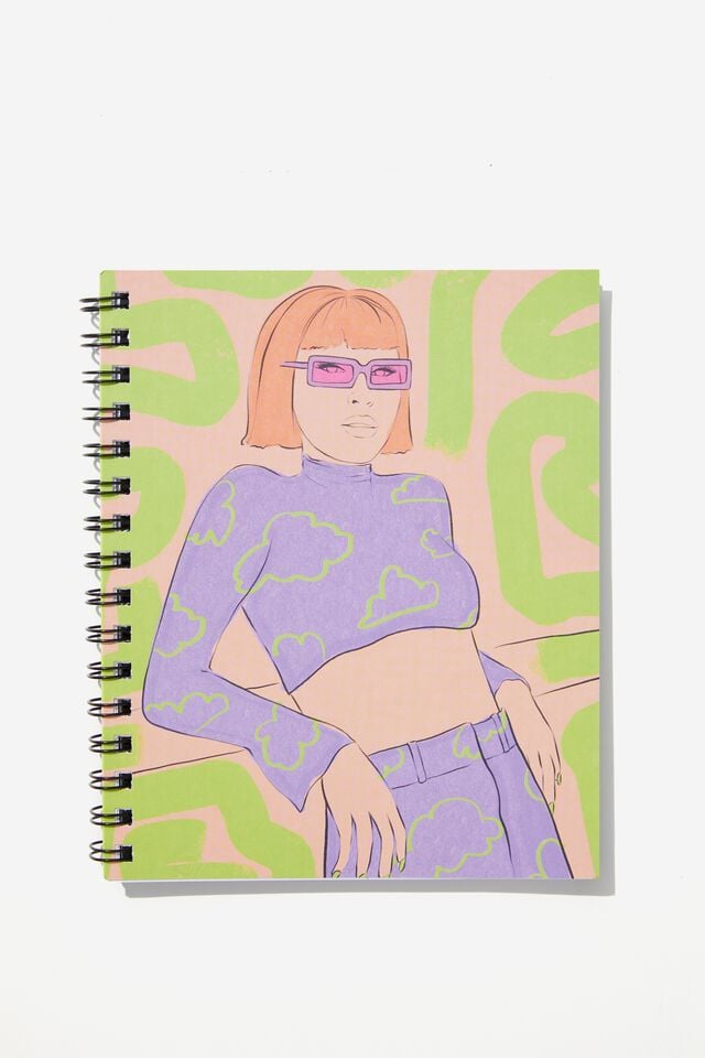 A5 Campus Notebook Recycled, FASH GIRL CLOUDS