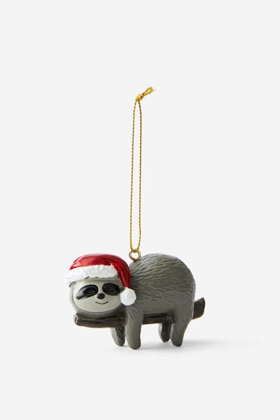 Resin Christmas Ornament, CHRISTMAS SLOTH