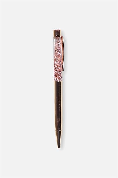 Sparkle Ballpoint Pen, ROSE GOLD