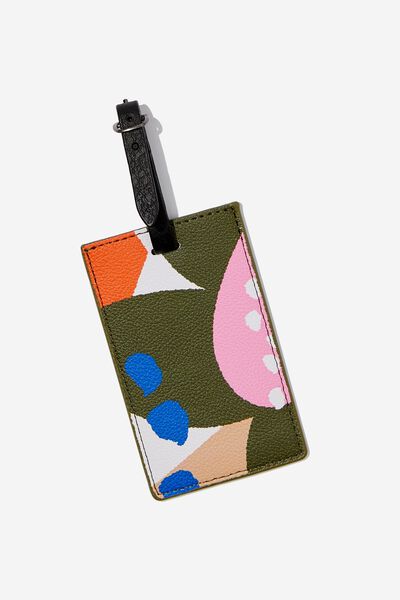 Off The Grid Luggage Tag, ABSTRACT FLORAL / MAX