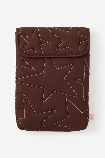 Mode 14 Inch Laptop Sleeve, ESPRESSO STAR QUILTED
