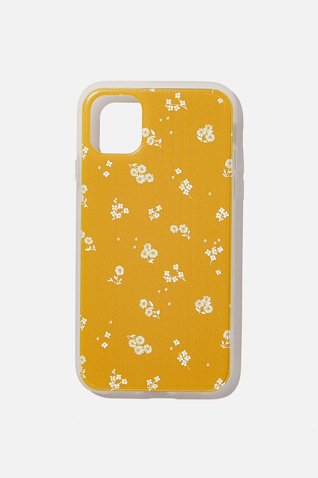 Protective Phone Case iPhone 11, DOTTIE FLORAL MUSTARD
