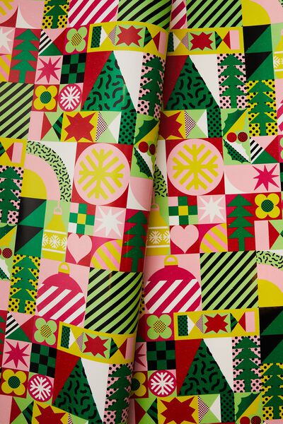 Christmas Wrapping Paper Roll, MEMPHIS CHRISTMAS