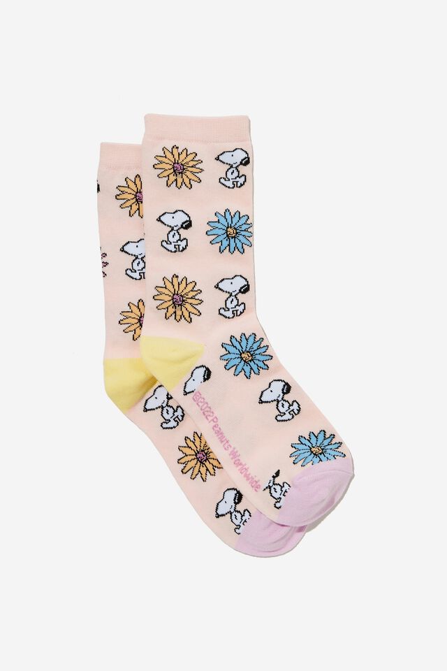Snoopy Socks, LCN PEA SNOOPY FLOWER