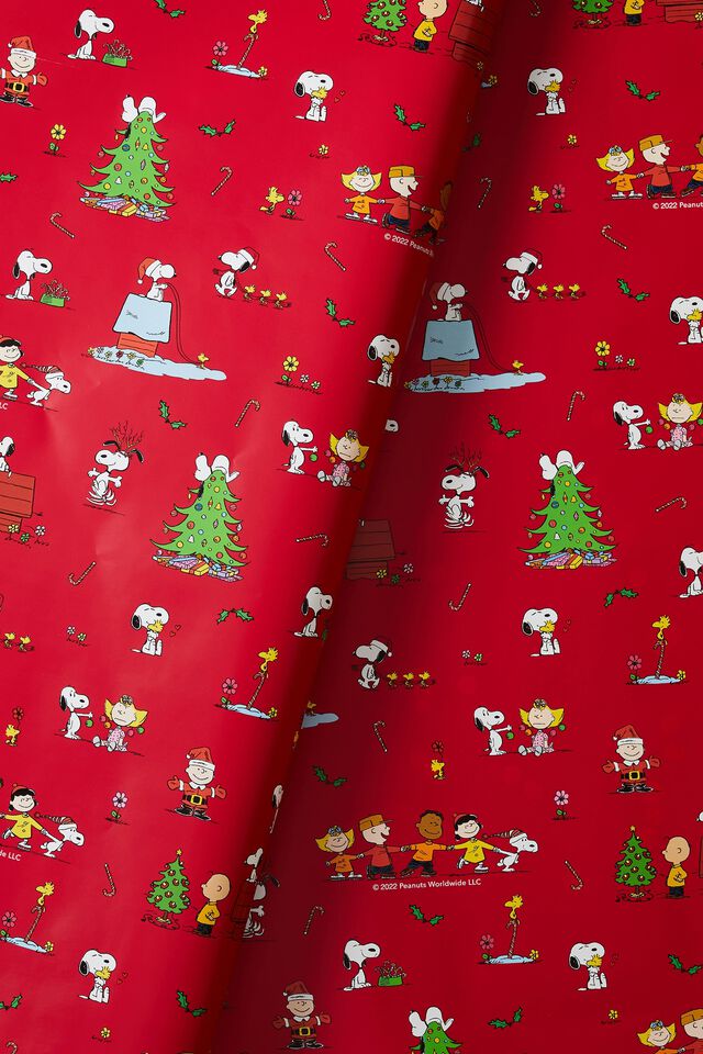 Christmas Wrapping Paper Roll, LCN PEA SNOOPY CHRISTMAS