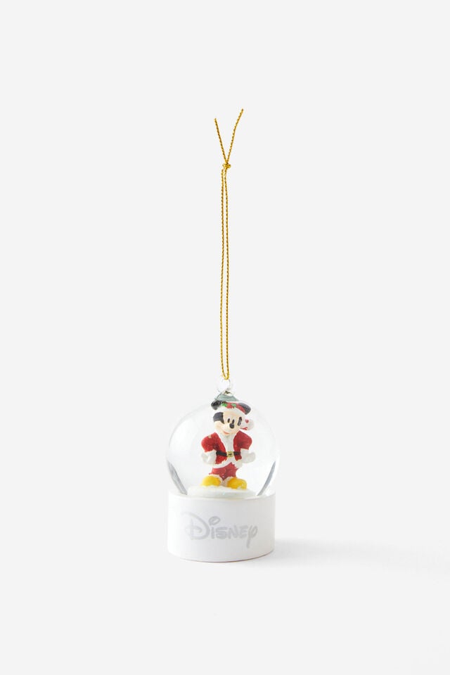 Collab Snowglobe Christmas Ornament, LCN DIS DISNEY MICKEY SANTA