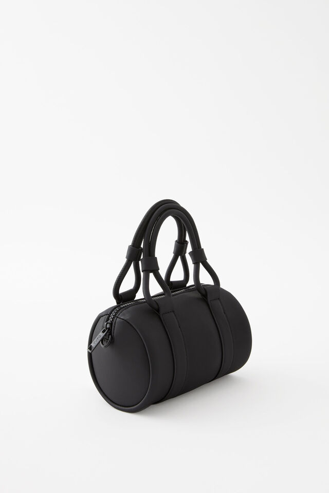 Amelia Mini Duffle, BLACK SMOOTH
