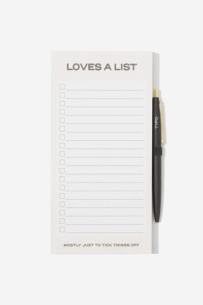 Get It Done Notepad, LOVES A LIST