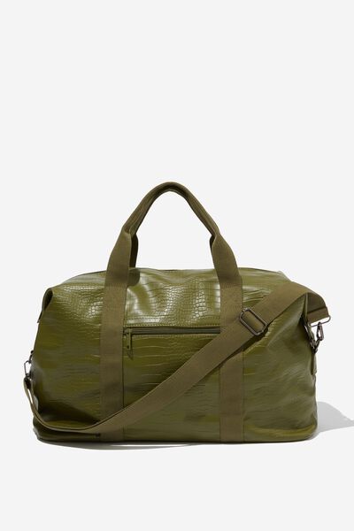 Off The Grid Hold All Duffle Bag, OLIVE TEXTURED