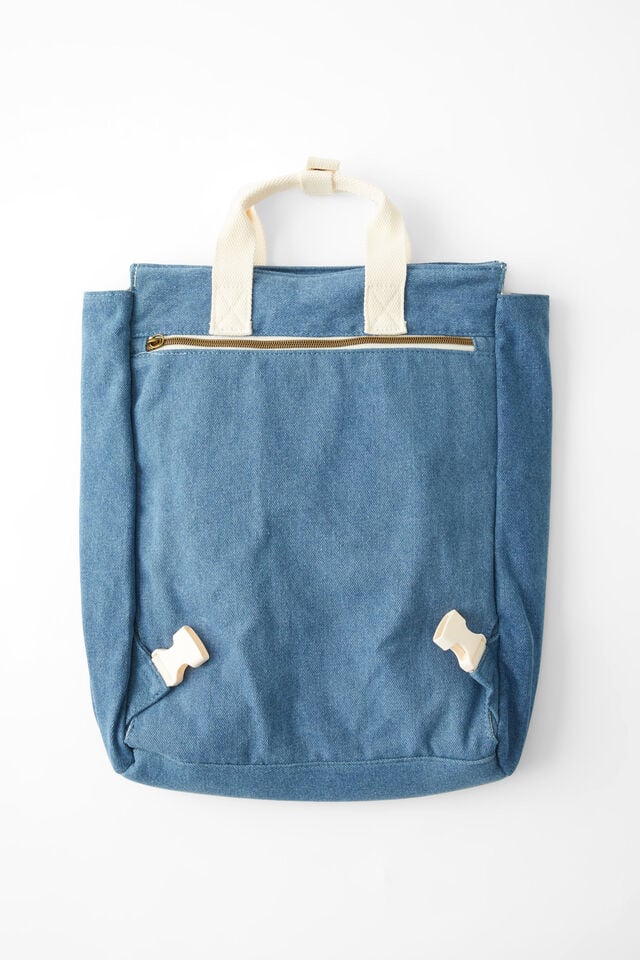 Got Your Back Tote Backpack, BLUE DENIM 2.0