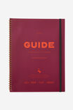 A4 Spinout Notebook, OFFICIAL GUIDE MERLOT RED - alternate image 1