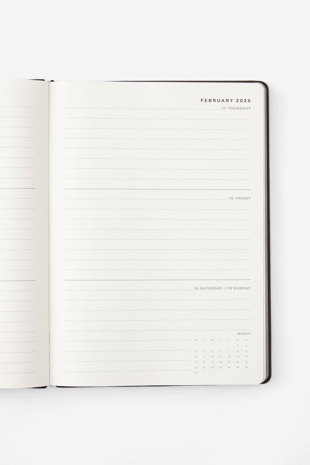 2025 A4 Weekly Buffalo Diary, BLACK