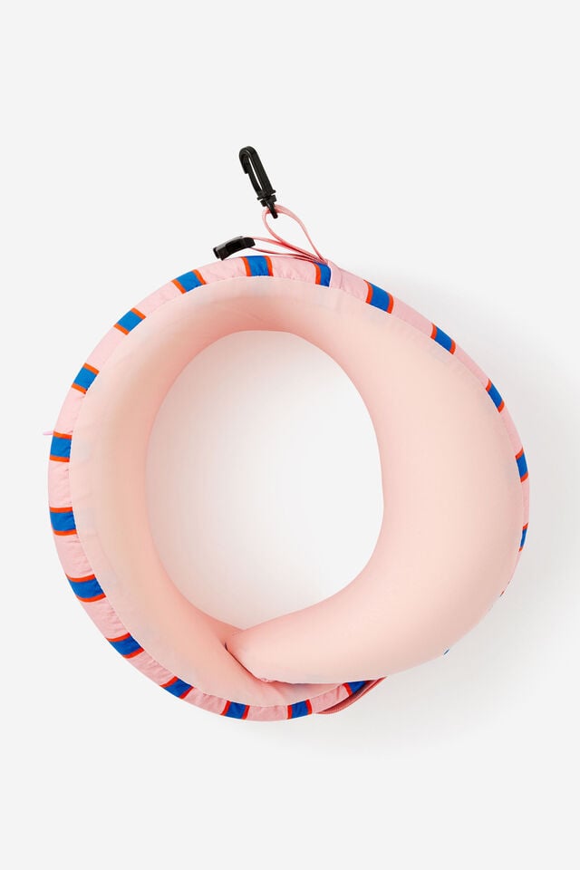 Wrap Around Travel Pillow, SUMMER STRIPE PINK