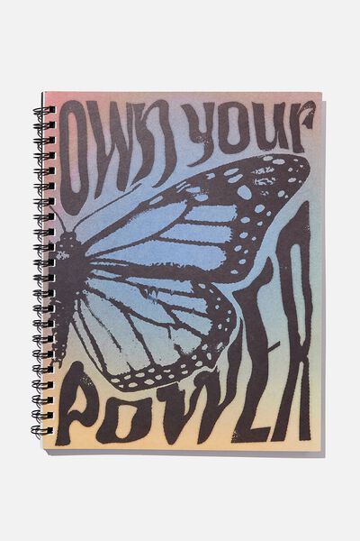 A4 Campus Notebook, OWN YOUR POWER BUTTERFLY
