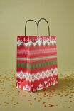 Get Stuffed Gift Bag - Medium, RED/GREEN FAIRISLE - alternate image 1