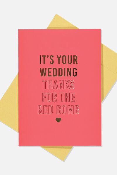 Wedding Card, RED WEDDING