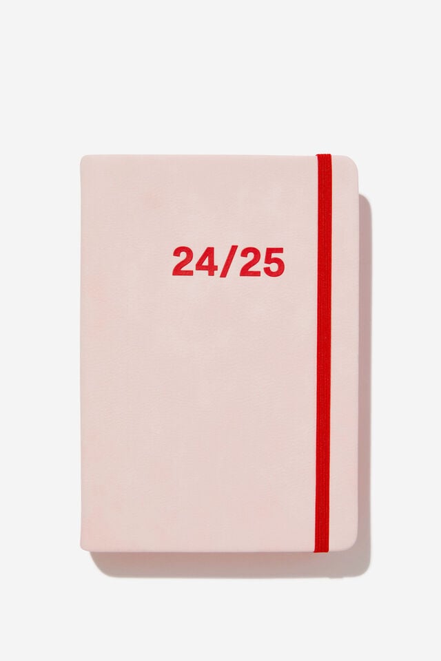 2024 25 A5 Daily Buffalo Diary, BALLET BLUSH FRENCH RED