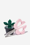 Novelty Scissors, FLOWER POT BALLET BLUSH - alternate image 1