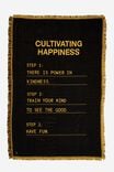 Woven Throw, CULTIVATING HAPPINESS