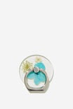 Trapped Flower Phone Ring, TRAPPED DAISY / ARCTIC BLUE - alternate image 1